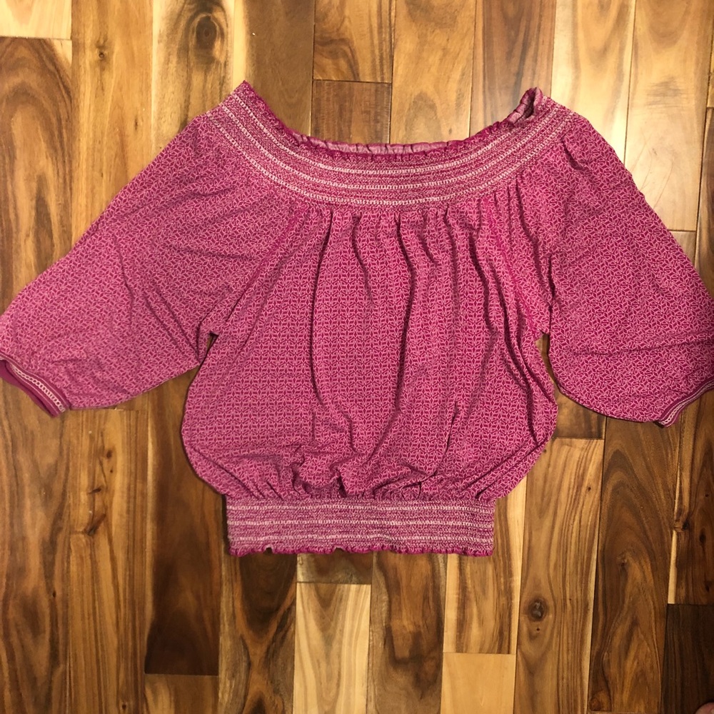 Candies Magenta Off The Shoulder Top